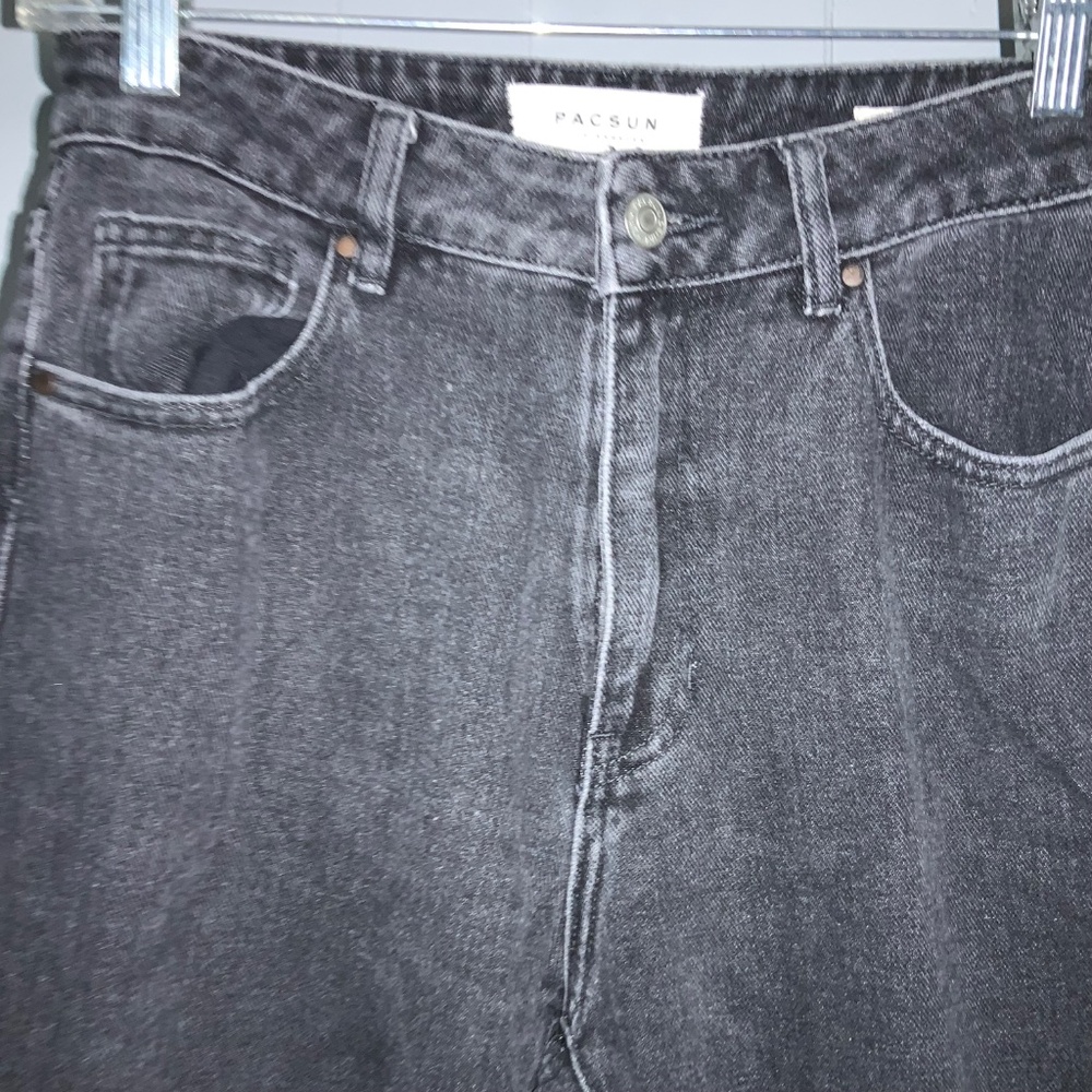 Pacsun black cotton Mom jeans Sz 26 high waist - Picture 2 of 8